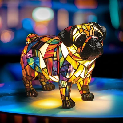 Decorative Resin Dog Table Lamp Accent Light Accent Table Lamp - Image 1
